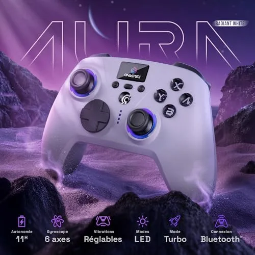 Manette sans fil Oniverse Aura écran LED - vue 6