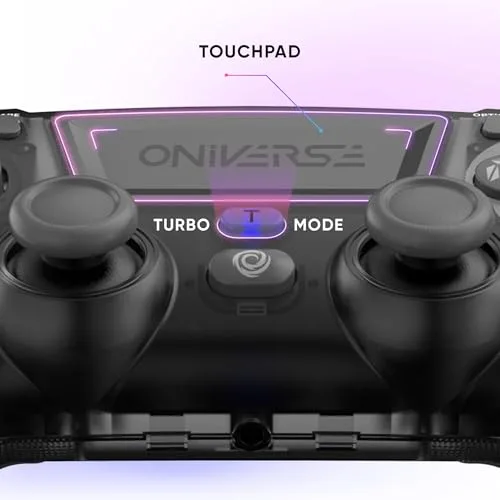 Manette sans fil Oniverse Revolt Bluetooth Mercure Grey pour PS4 PS5 PC Android et iOS - vue 4