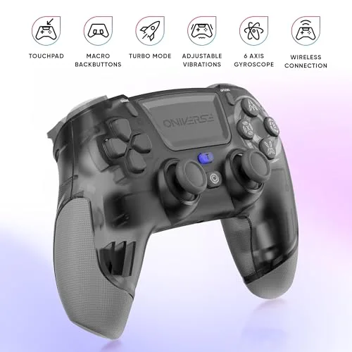 Manette sans fil Oniverse Revolt Bluetooth Mercure Grey pour PS4 PS5 PC Android et iOS - vue 6