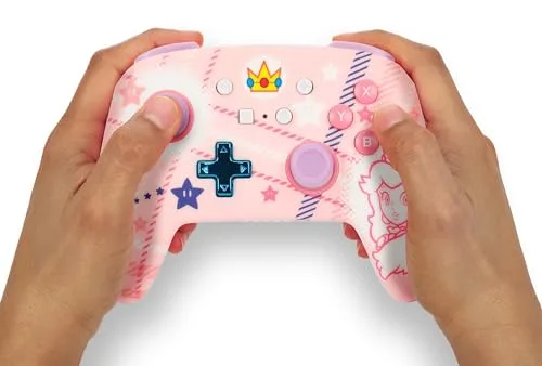 Manette sans fil - POWER A - NSGP0255-01 - Peach - 30 heures de jeu - Compatible Nintendo Switch - vue 2