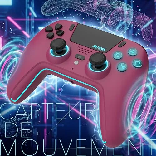 Manette Trade Invaders Cherry Red PS5 Bluetooth LED - vue 5