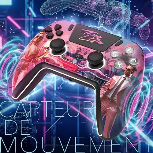 Manette Trade Invaders Thug Life Bluetooth LED PS5 - vue 3