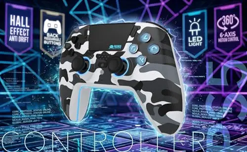 Manette Trade Invaders White Camo Bluetooth PS5 LED - vue 9
