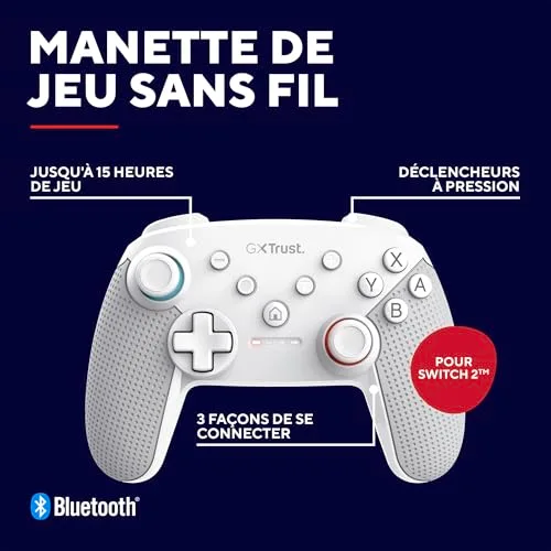 Manette Trust GXT 1246W MUTA Switch Blanche - vue 2