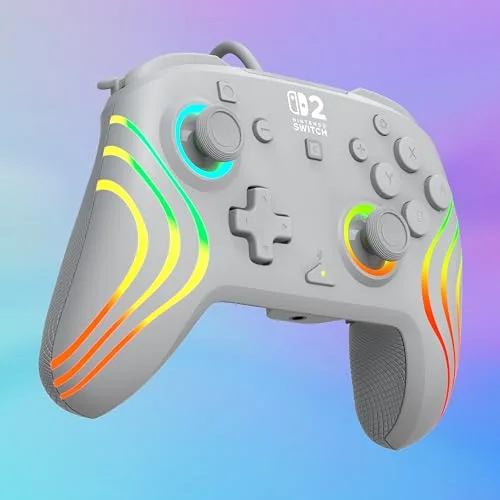 Manette Turtle Beach Afterglow Wave Gris RGB filaire Switch 2 - vue 9