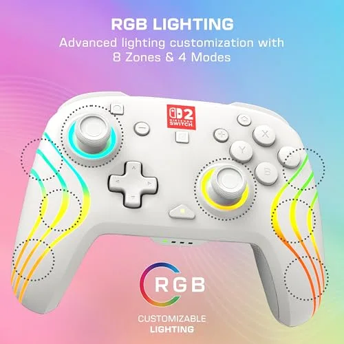 Manette Turtle Beach Afterglow Wave Wireless White RGB - vue 4