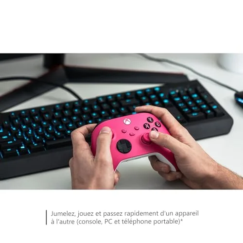 Manette Xbox Wireless Controller Microsoft Blanc Rose - vue 8