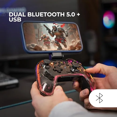 Mars Gaming Mgp-bt2 Gamepad Bluetooth 5.0 Rgb Neon Adaptador Universal Smartphone Hasta 7 - vue 2