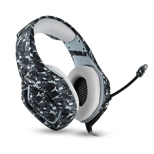 ONIKUMA K1B Casque Gaming PS4 Xbox Camouflage Gris