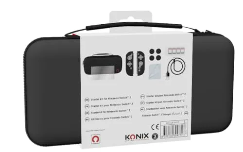 Pack d’accessoires gaming - KONIX - Nintendo Switch 2 - Housse - 4 appuie-pouces - Verre trempé - Boîtier 9 jeux - vue 7