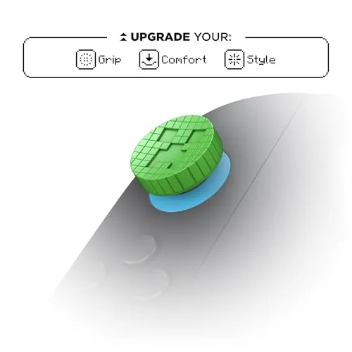 Pack de 2 Minecraft Performance Thumbsticks - STEELSERIES - KontrolFreek - Creeper Edtion - Pour JoyCon Switch 2 - Vert - vue 4