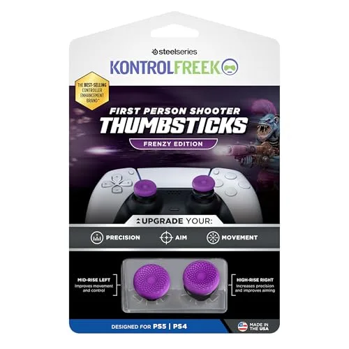 Pack de 2 Thumbsticks - STEELSERIES - KontrolFreek - Frenzy Edition - Pour manettes PS4 et PS5 - Violet - vue 6
