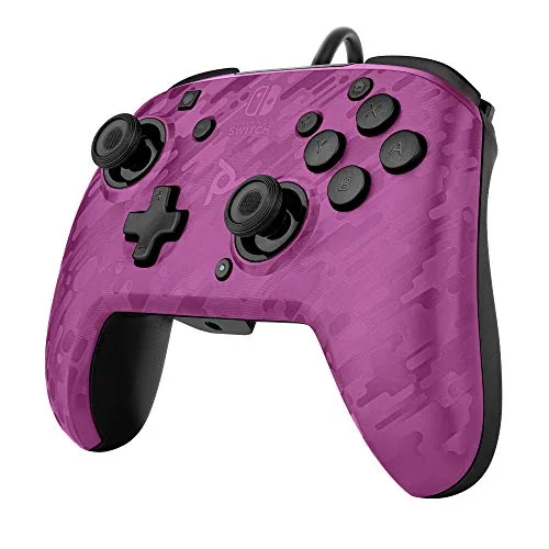 PDP Afterglow Manette Filaire Camouflage Violet Pour Nintendo Switch - Licence Officielle - Port Jack Audio - vue 3