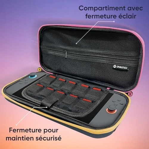 Pochette de Protection pour Nintendo Switch 2/OLED/Switch - Oniverse - Housse Rigide à Poignée Etui Rembourré - vue 4
