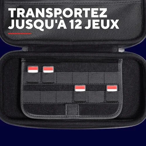 Pochette pour Nintendo Switch 2 - TRUST - GXT 1251B - Antichoc - Espace pour 4 Joy-Cons - Bleu - vue 4