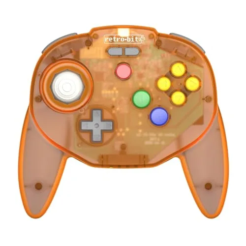 Retro-Bit Tribute 64 2.4GHz Manette sans Fil Orange Hawk