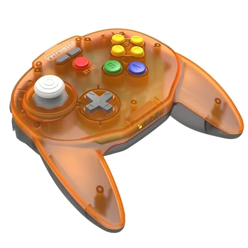 Retro-Bit Tribute 64 2.4GHz Manette sans Fil pour Nintendo 64/Switch/PC/Mac Orange Hawk - vue 2