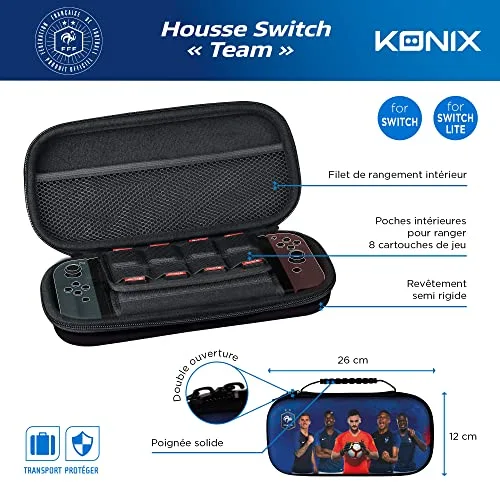 Sacoche de transport - KONIX - Bleu - Switch et Switch Lite - Sous Licence Officielle FFF - vue 2