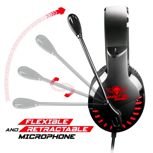 SPIRIT OF GAMER - PRO H3 - Casque Gamer Filaire avec Micro Compatible PS4 PS5 Xbox Smartphones Tablettes PC Mac - Son - vue 3