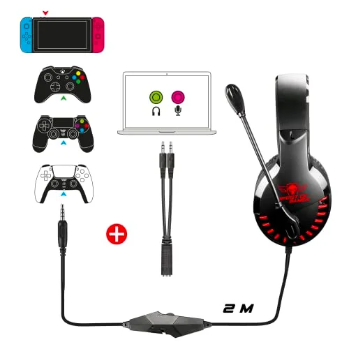 SPIRIT OF GAMER - PRO H3 - Casque Gamer Filaire avec Micro Compatible PS4 PS5 Xbox Smartphones Tablettes PC Mac - Son - vue 5