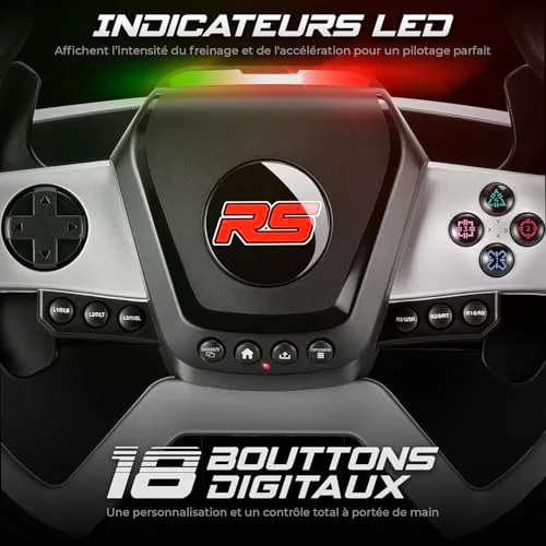 SPIRIT OF GAMER - VOLANT MULTIPLATEFORME A RETOUR DE FORCE RACE WHEEL FORCE 1080RS - vue 6