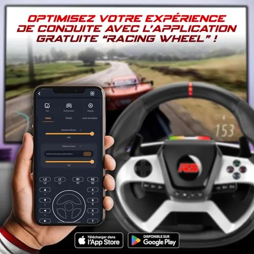 SPIRIT OF GAMER - VOLANT MULTIPLATEFORME A RETOUR DE FORCE RACE WHEEL FORCE 1080RS - vue 7