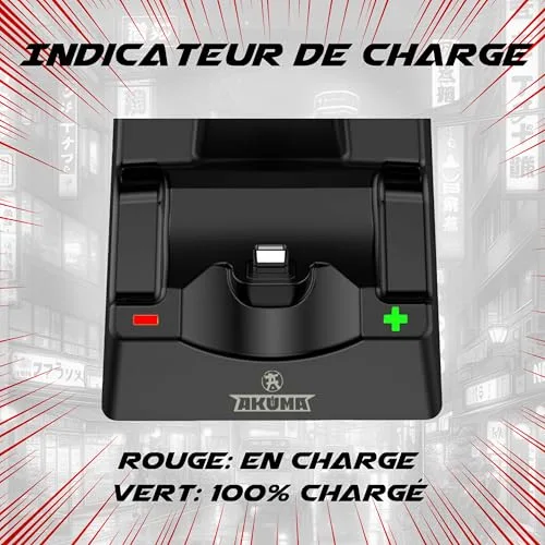 Station de charge - AKUMA - Cyber V02 - Charge ultra-rapide - Compatible Switch - Charge intelligente - vue 4