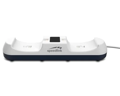 Station de Charge JAZZ USB Double pour Manette PS5 Blanche - vue 4