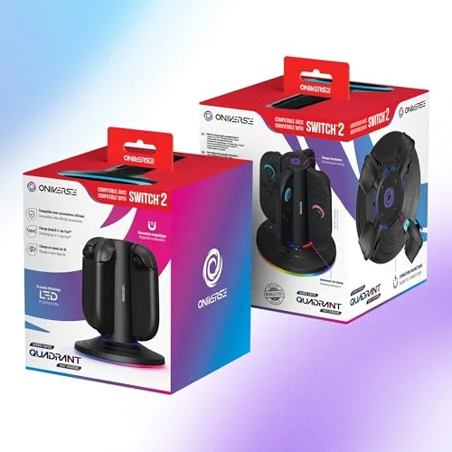 Station de Charge - Oniverse - Nintendo Switch 2 - Recharge 4 Joy-Cons - Indicateurs LED - USB-C - vue 6