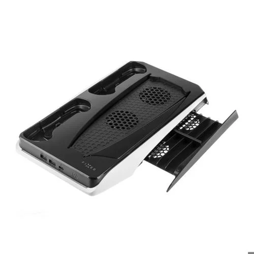 Station de refroidissement FIXED pour PS5 avec chargeur et hub USB Noire