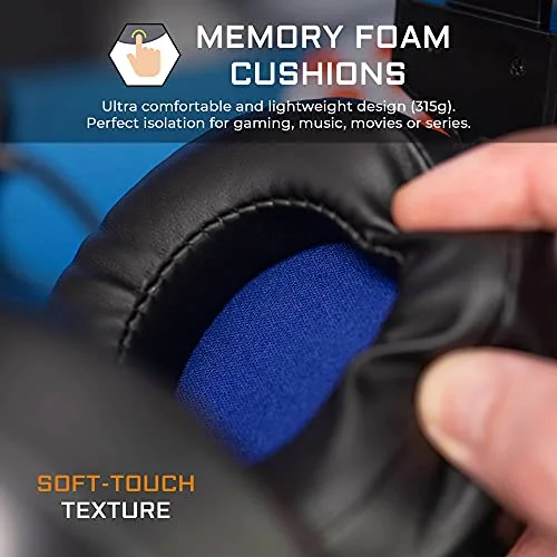 THE G-LAB Korp Thallium Casque avec micro Gaming - 7.1 Digital Sound - Compatible PC PS4 - vue 4