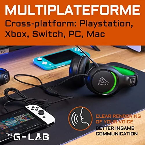 The G-Lab KORP Yttrium Noir - Casque Gaming PC PS4 Xbox - vue 6