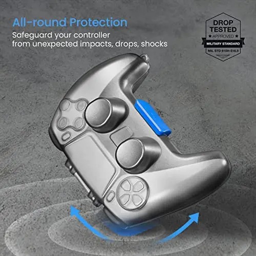Tomtoc coque rigide transparente mat pour manette PS5 – housse de protection A05-027D01 - vue 2