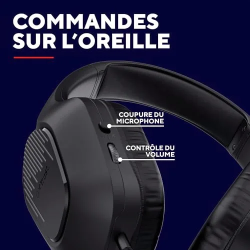 Trust GXT 418 Rayne Casque Gaming Léger pour PC Xbox PS4 PS5 Switch Mobile Transducteurs 50 mm Jack 3.5 mm Câble de 2 m - vue 6