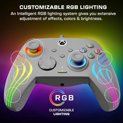 TURTLE BEACH Manette de jeu - Xbox Series XS Xbox One et PC - Afterglow Wave - RGB Filaire Gris - vue 3