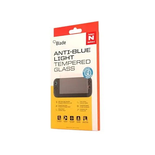 JUST FOR GAMES verre trempé anti-lumière bleue Switch 2