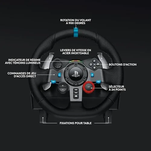 Volant de course - LOGITECH G - G29 SE - Cuir véritable - Retour de force - Pédalier personnalisable - vue 5
