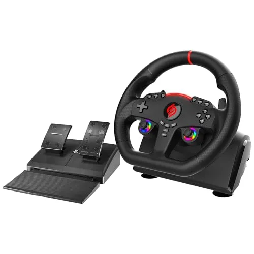 Subsonic Superdrive 220 RS volant gaming LED RGB double joysticks