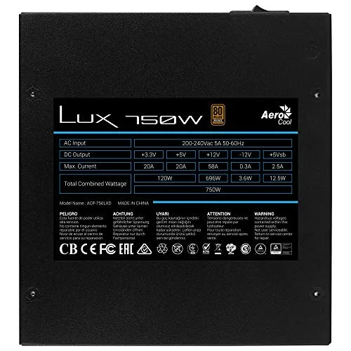 Aerocool Lux 750W 80+ Bronze - vue 4
