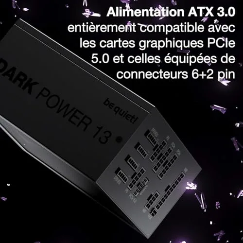 Alimentation PC - BE QUIET! - Dark Power 13 - 1000 W - 80 PLUS Titanium - ATX 3.0 - vue 2