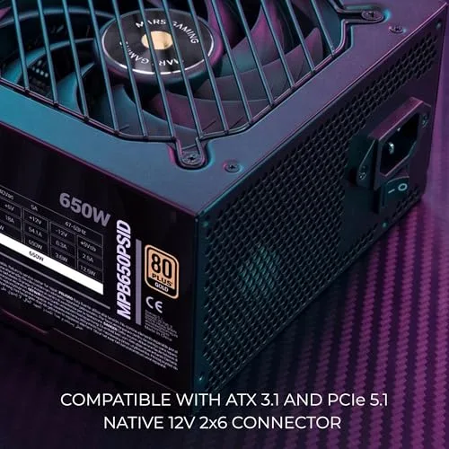 Alimentation PC - MARS GAMING - MPB650PSID - 650W - 80 PLUS Gold - ATX 3.1 PCIe 5.1 - vue 4