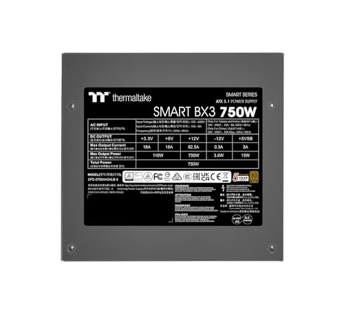 Alimentation PC - Thermaltake - Smart BX3 - 750 W - ATX 3.1 - 80PLUS® Bronze - vue 4