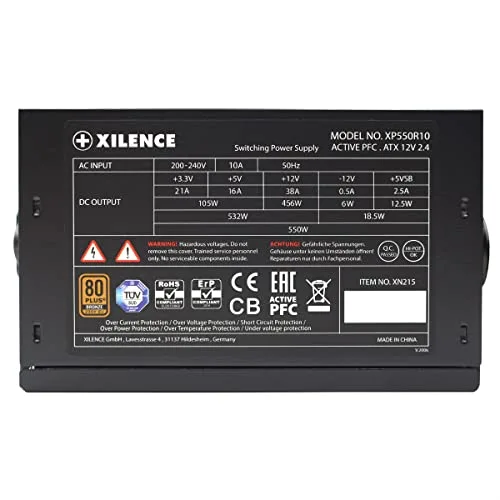Alimentation PC - Xilence - Performance Gaming 550 - 550 Watts - 80+ Bronze - 2x PCIe - vue 7