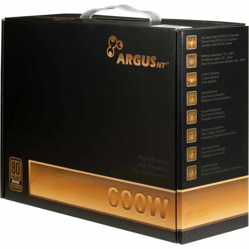 Argus BPS-600 unité d''alimentation d''énergie 20+4 pin ATX ATX Noir alimentation  600 watt - image 4