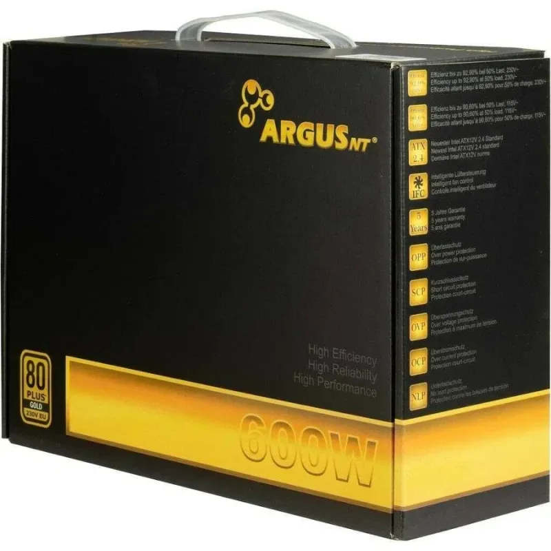 Argus GPS-600 unité d''alimentation d''énergie 20+4 pin ATX ATX Noir alimentation 600 watt - image 3
