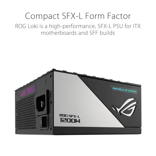ASUS ROG Loki SFX-L ARGB 1200W 80+ Titanium modulaire noir et blanc - vue 4