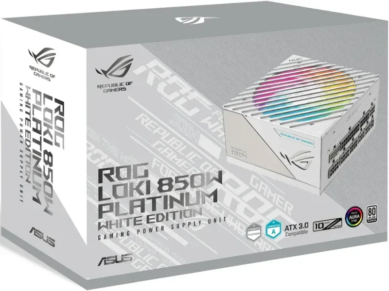 Alimentation PC modulaire ASUS ROG Loki SFX-L ARGB 850W 80 PLUS Platinum blanc - image 4