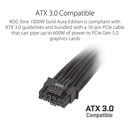 ASUS ROG Strix 1000W Gold Aura Edition 80+ Gold modulaire - vue 5