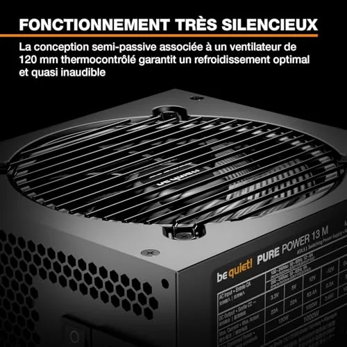 Be Quiet Pure Power 13 M 1000W 80+ Gold modulaire noir - vue 2