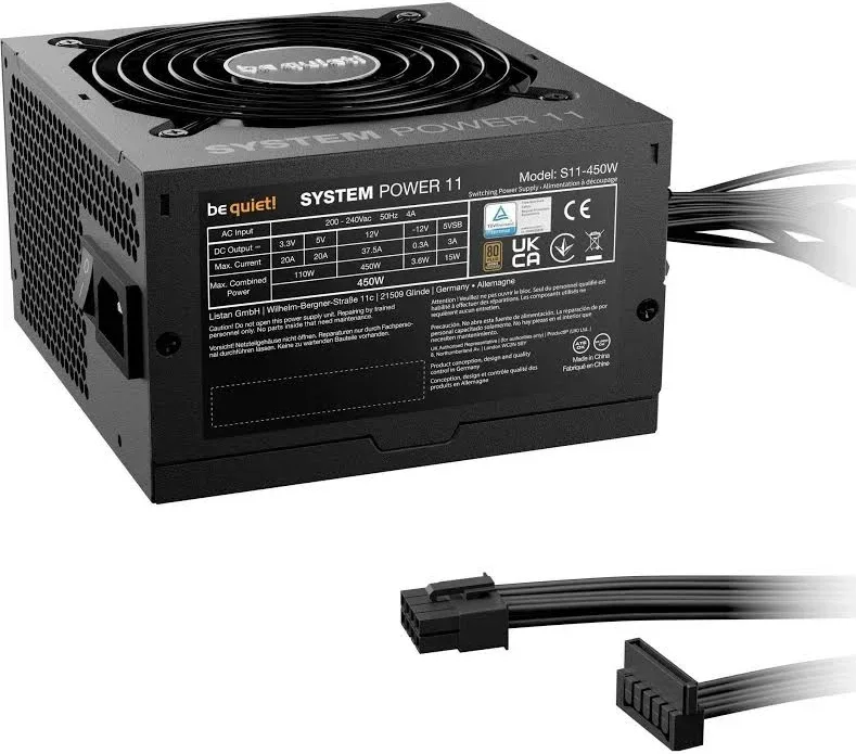 Alimentation PC semi modulaire Be Quiet System Power 11 450W 80 PLUS Bronze noir - image 3